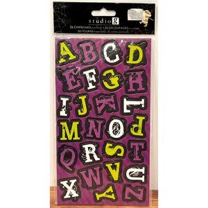 Studio G Halloween Chipboard Punchouts 26 Pieces VCB0501 Alphabet by Janet Dunn